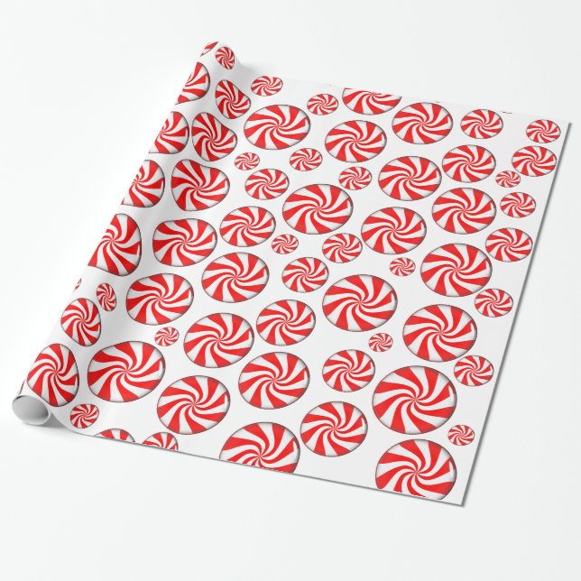 Papel De Presente Balas de Hortelã (Desenrolado)