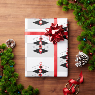 Papel De Presente Balas e planetas de arte atômica retrô