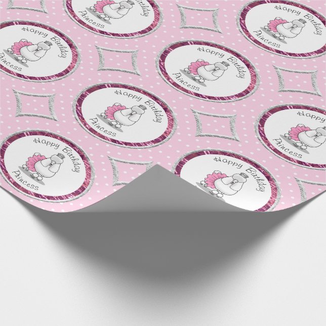 Papel De Presente Balé Ballerina Princesa Cachorro (branco) (Ponta)