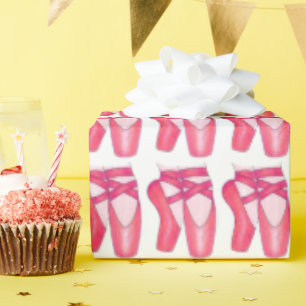 Papel De Presente Balé rosa Ponteiro Calçados Toe Ballerina Classe d
