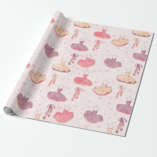 Papel De Presente Balé Tutu vestidos e calçados apontadores