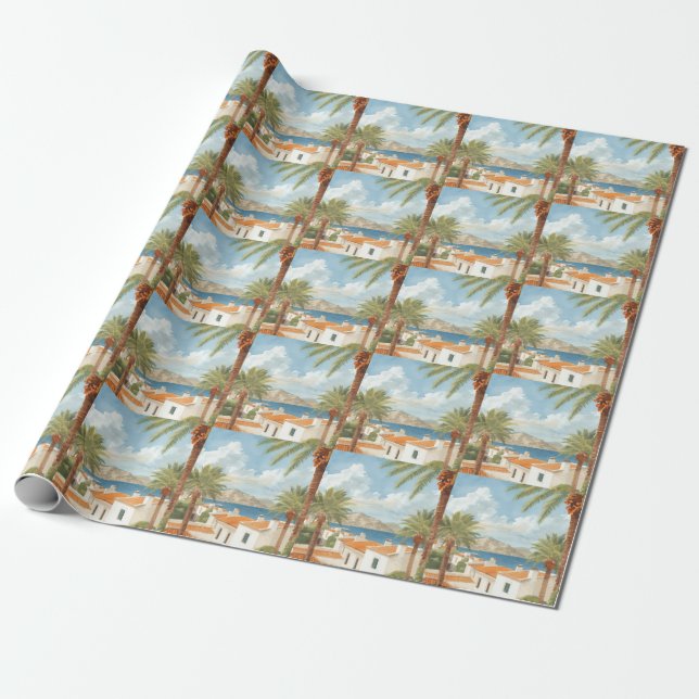 Papel De Presente Balearic Islands Vintage French Travel (Desenrolado)