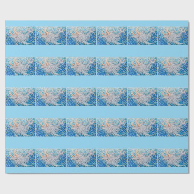 Papel De Presente Baleia (Aberto)