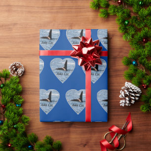 Papel De Presente Baleia Assassina Orca John Coe Azul Marinho Person
