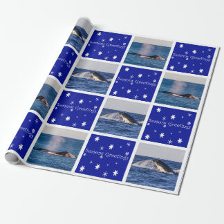 Papel De Presente Baleia de Humpback que rompe o Natal de Austrália