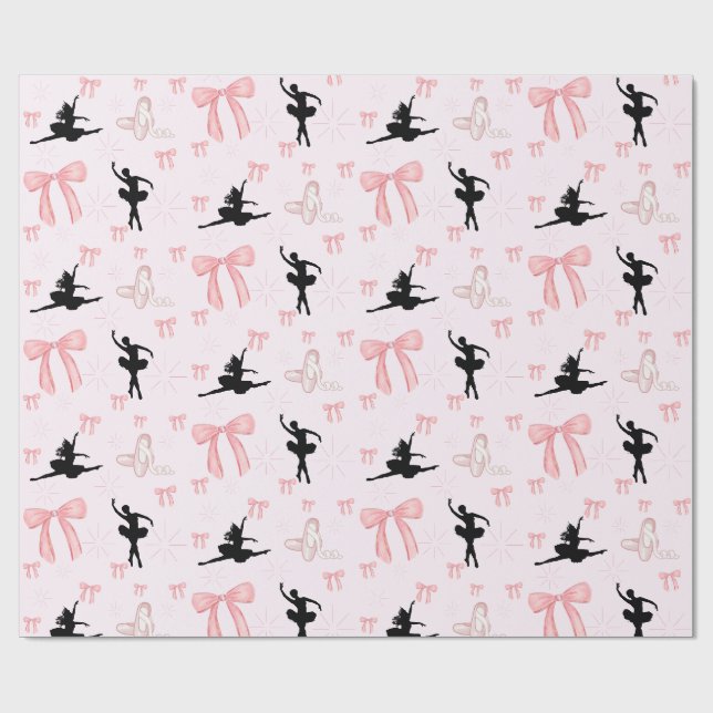 Papel De Presente Ballerina Arcos e Ballet (Aberto)