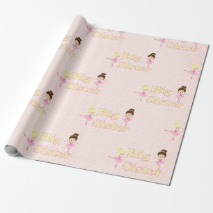 Papel De Presente Ballerina da Irmã Mais Velha Olhar Texturizado