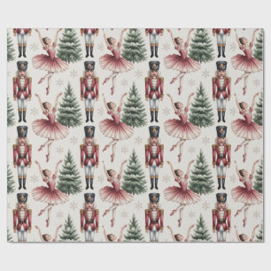 Papel De Presente Ballerina do Quebra-Nozes dançarina de balé árvore