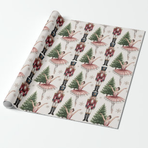 Papel De Presente Ballerina do Quebra-Nozes dançarina de ballet árvo
