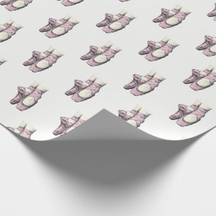 Papel De Presente Ballerina Feet em Ponteiro #3 Lt Rosa