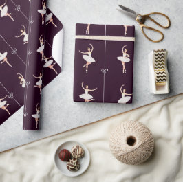 Papel De Presente Ballerina Gift Wrapper Paper Girl Para O Natal