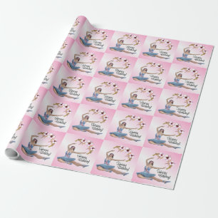 Papel De Presente Ballerina personaliza o dia de aniversário a rosa