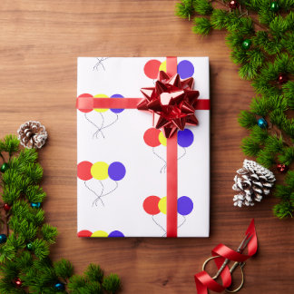 Papel De Presente Balões de Aniversário