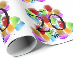 Papel de Presente Balões de Aniversário HAMbyWG