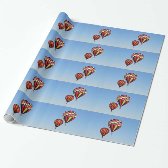 Papel De Presente Balões de ar quente (Desenrolado)