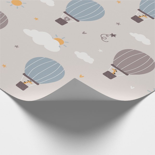 Papel De Presente Balões De Ar Quente Com Cilindro De Papel Para Enr (Ponta)