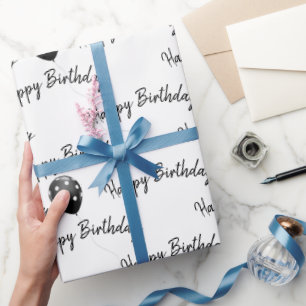 Papel De Presente Balões de Bolinhas Feliz Aniversário 