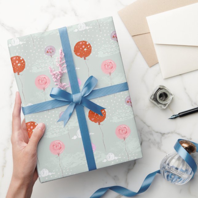 Papel De Presente Balões de festa de aniversário (Presentear)