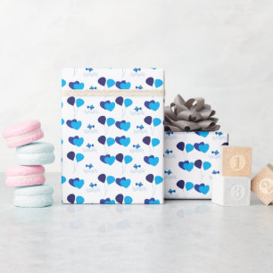 Papel De Presente Balões Fofo Corações Chás de Bebê Aniversário