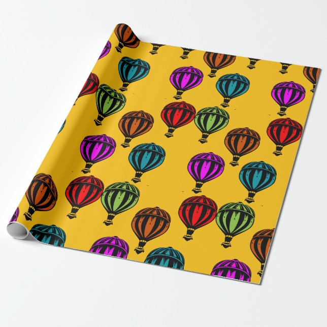 Papel De Presente Balonagem de Ar Quente Padrão (Desenrolado)