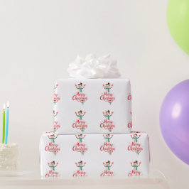 Papel De Presente Bálsamo Labial Festivo de Natal com Boneco de Neve