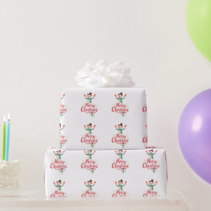 Papel De Presente Bálsamo Labial Festivo de Natal com Boneco de Neve