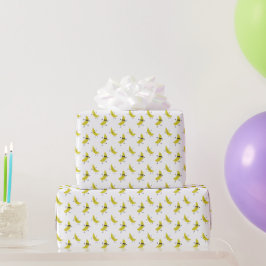 Papel De Presente Banana Kawaii Fofa de Aniversário Infantil Verão