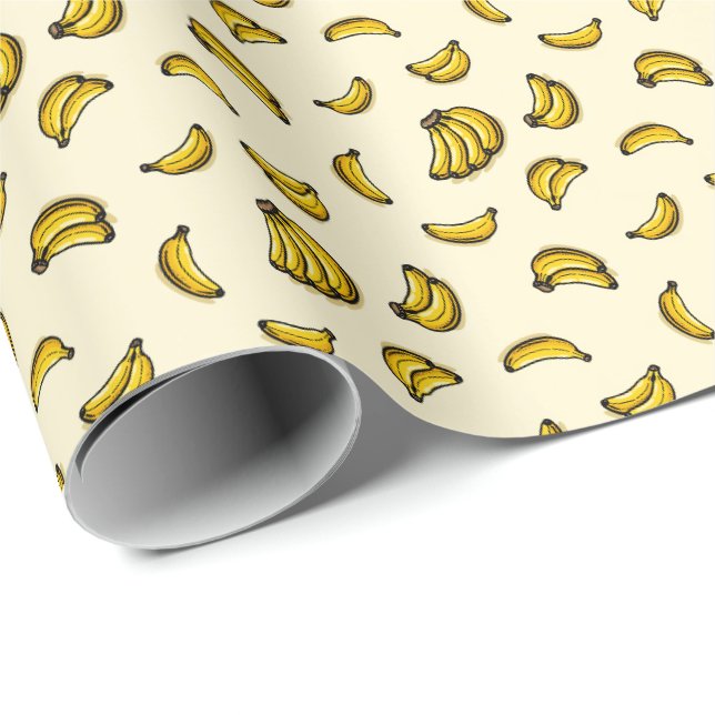 Papel De Presente Bananas (Ponta do rolo)