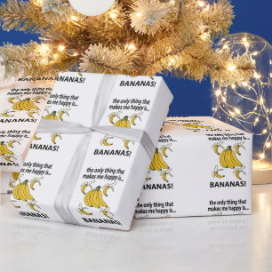 Papel De Presente Bananas Fruta Bananas Engraçadas