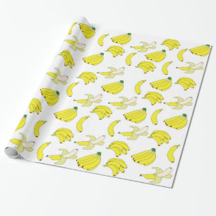 Papel De Presente Bananas Sobre Bananas