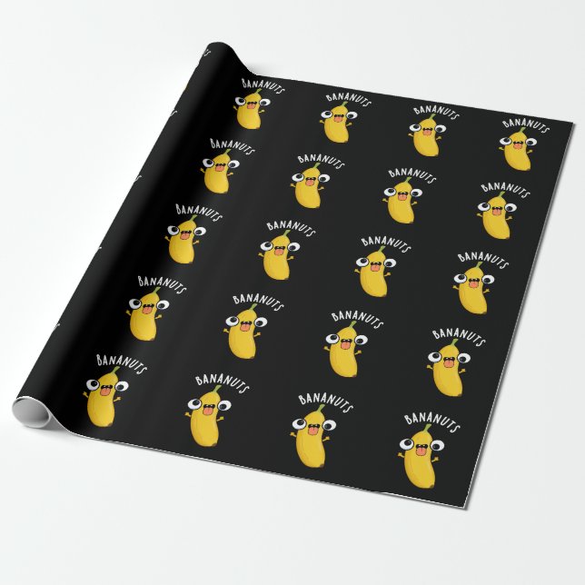 Papel De Presente Bananuts Engraçada Fruta de Banana Engraçada BG (Desenrolado)
