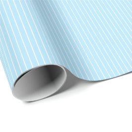 Papel De Presente Bandas brancas e azuis clássicas simples