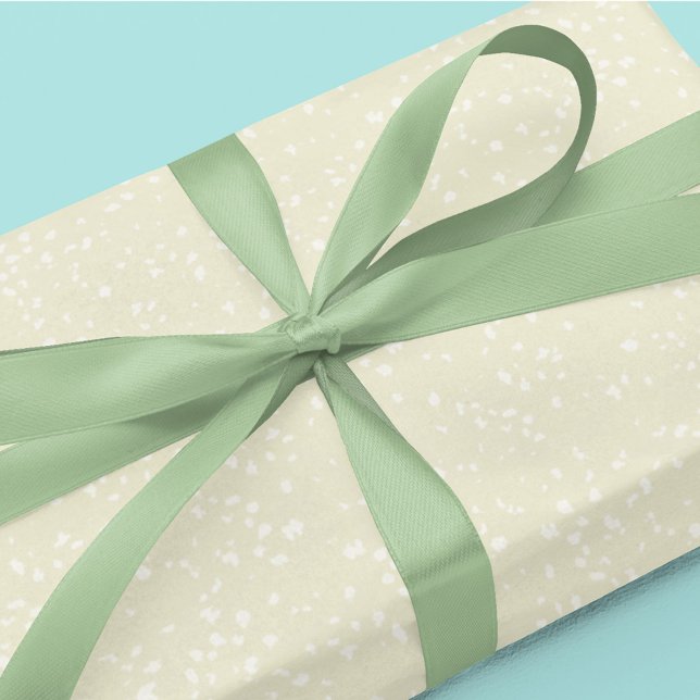 Papel De Presente Bandas Douradas Mínimas de Natal Holiday (Simple gold golden white snow speckled pattern.  )