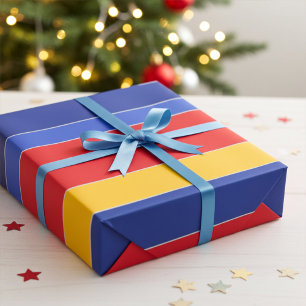 Papel De Presente Bandas-prateadas, amarelas e Na moda