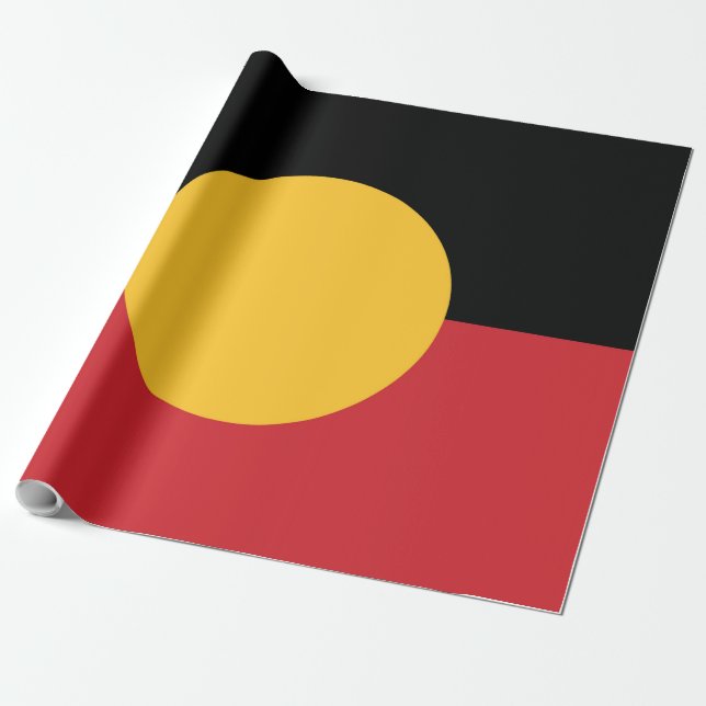 Papel De Presente bandeira aborígine australiana (Desenrolado)
