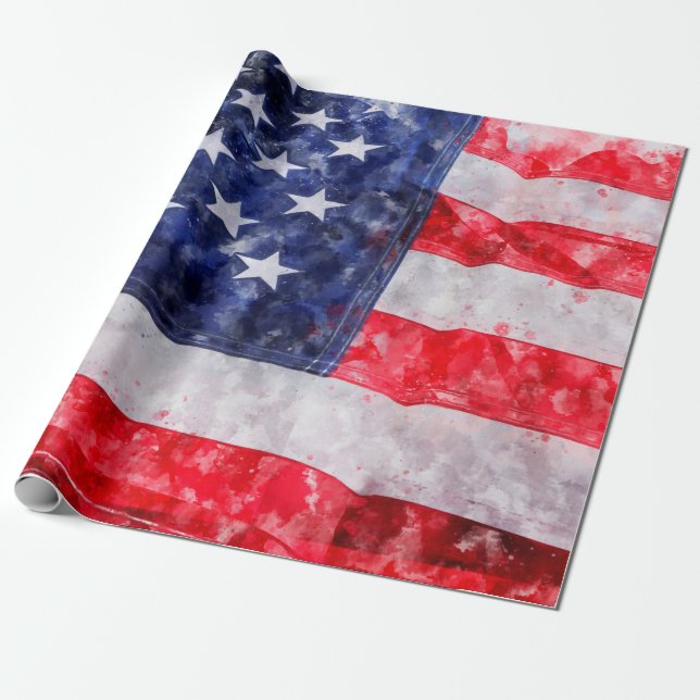 Papel De Presente bandeira americana (Desenrolado)