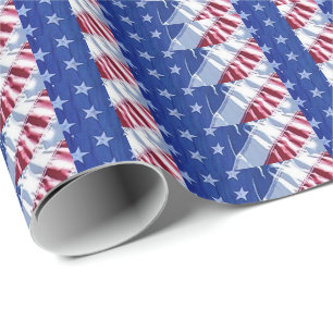 Papel De Presente Bandeira Americana