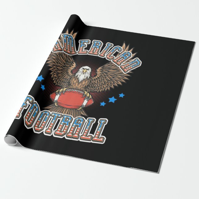 Papel De Presente Bandeira Americana do Futebol EUA (Desenrolado)