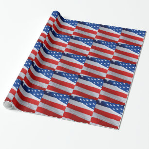 Papel De Presente Bandeira americana, envoltório de presente