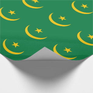 Papel De Presente Bandeira Antiga da Mauritânia