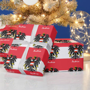 Papel De Presente Bandeira austríaca, Águia e Áustria presentes/adep