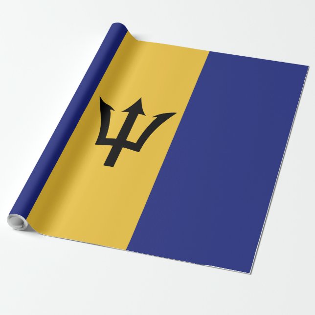 Papel De Presente bandeira Barbados (Desenrolado)
