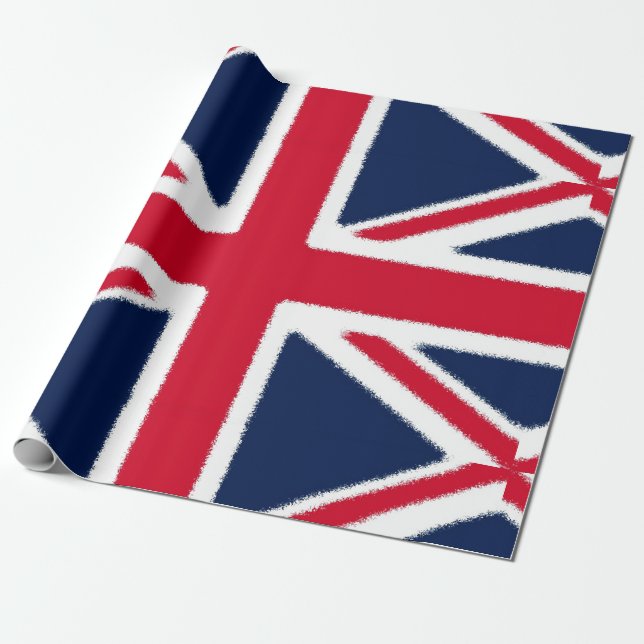 Papel De Presente Bandeira Britânica (Desenrolado)
