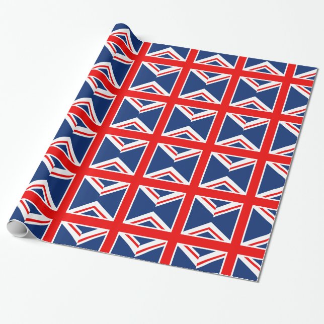 Papel De Presente Bandeira BRITÂNICA Inglaterra (Desenrolado)