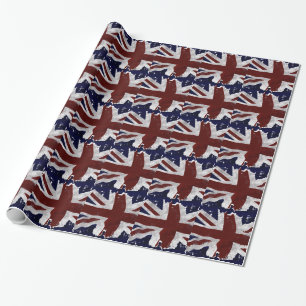Papel De Presente Bandeira britânica, Union Jack, design patriótic