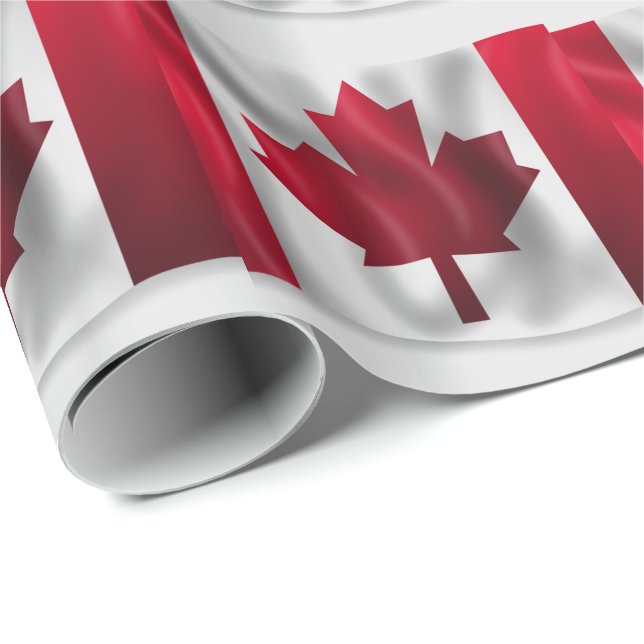 Papel De Presente Bandeira canadense (Ponta do rolo)