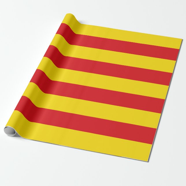 Papel De Presente Bandeira Catalã (Desenrolado)