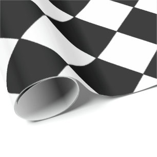 Papel De Presente Bandeira Checkered