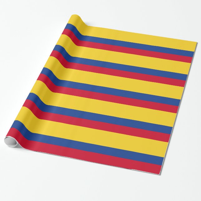 Papel De Presente Bandeira colombiana (Desenrolado)