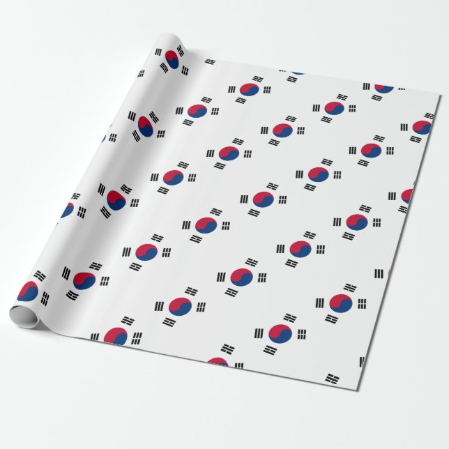 Papel De Presente Bandeira coreana sul (Desenrolado)